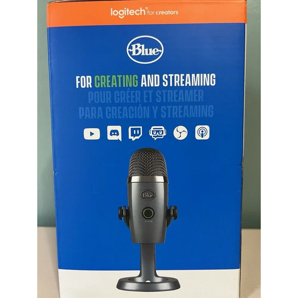 Blue Yeti Nano Dual-Pattern USB Microphone Gray with Blue VOICE Effects